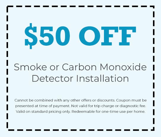 Discount on Smoke or Carbon Monoxide Detector Installation